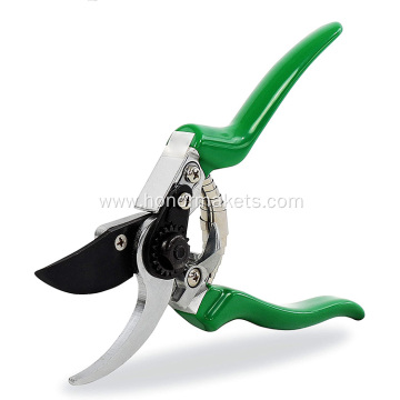 Green customized garden scissors pruner for tree/flowers, professional steel garden hand pruner for women